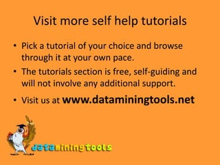 Oversampled Partition – OutputRows in Validation set = 27,  		Rows in testing set = 30% of 27 = 12.http://dataminingtools.net