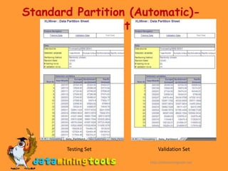 Data Set used for Partitionhttp://dataminingtools.net