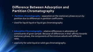 Partition chromatography & partition paper chromatography
