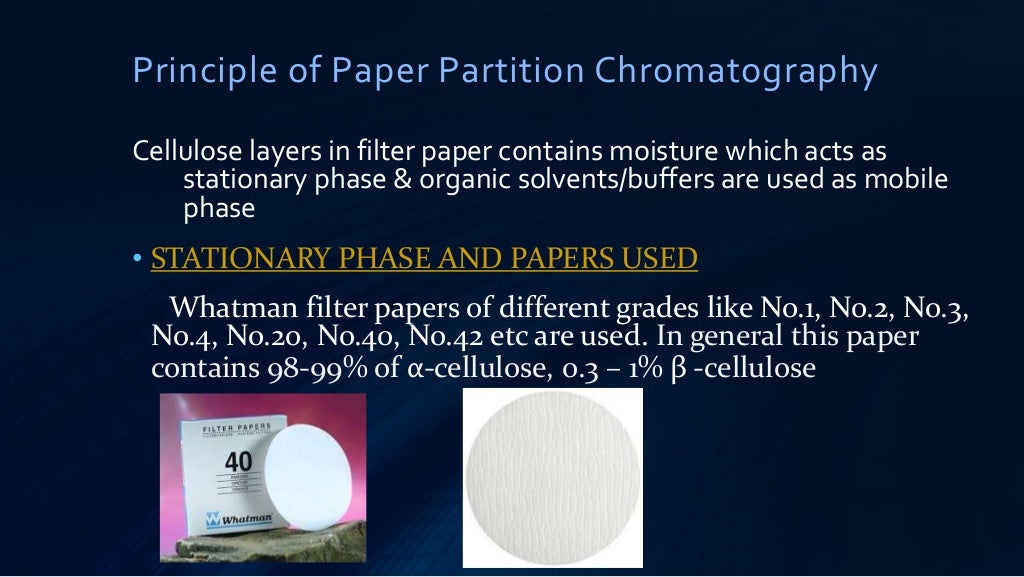 Partition chromatography & partition paper chromatography