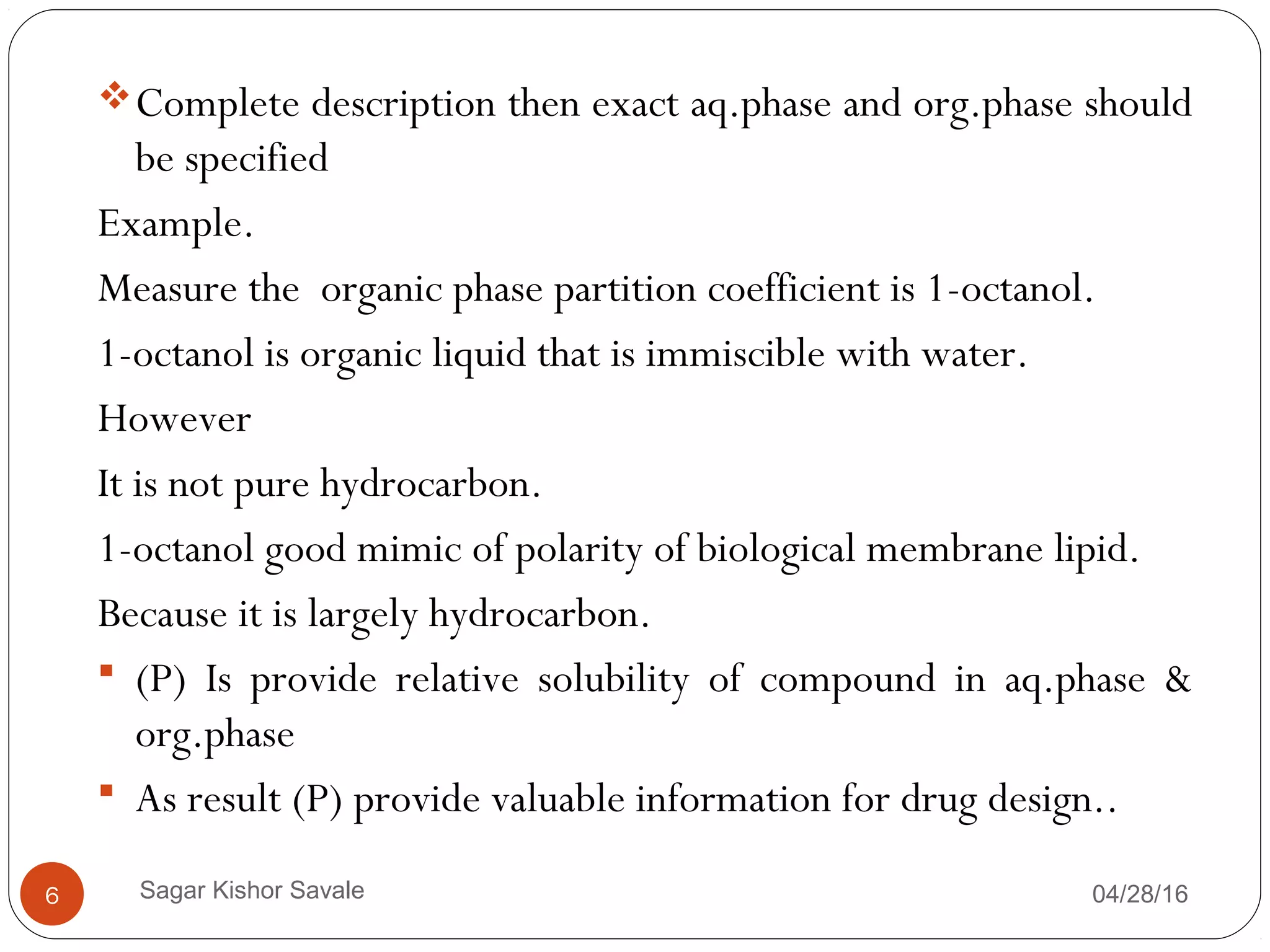 Partition coefficient | PPT