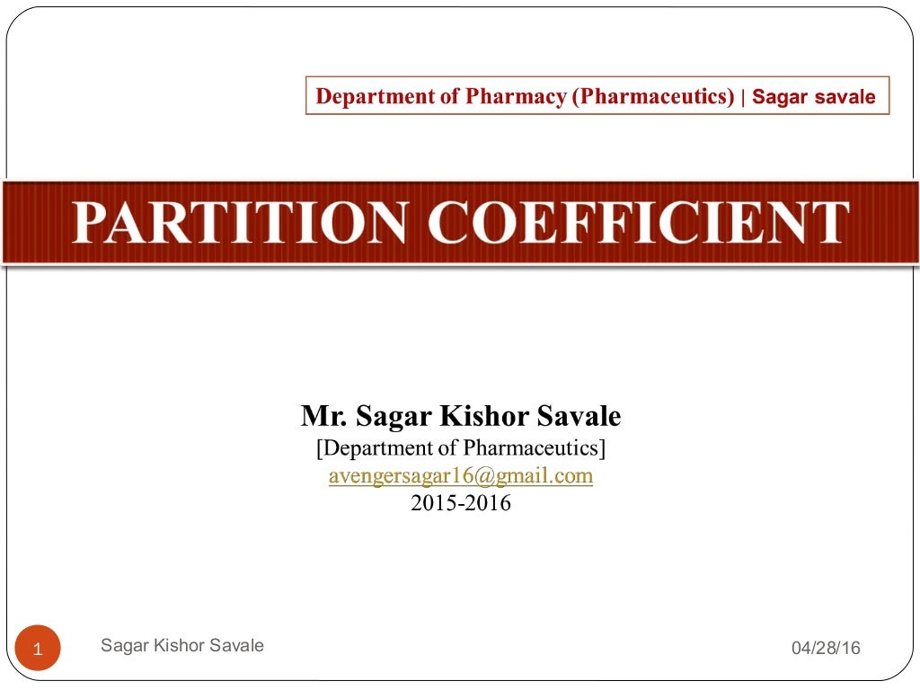 Partition coefficient