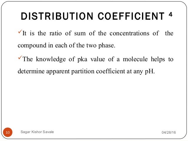 partition coefficient