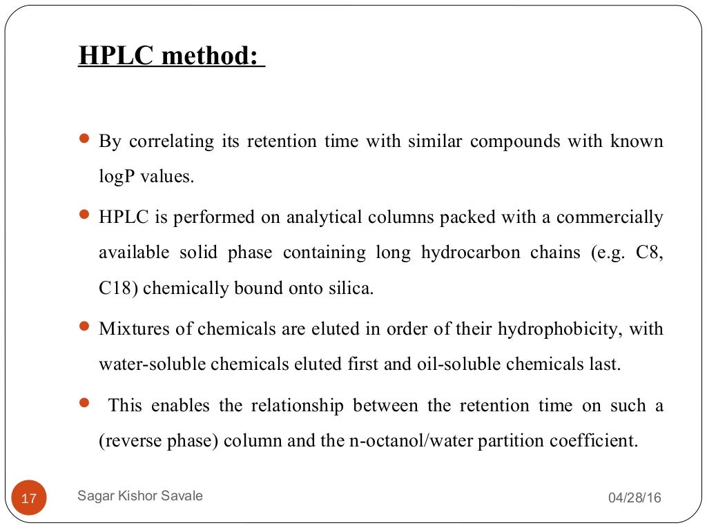 Partition coefficient