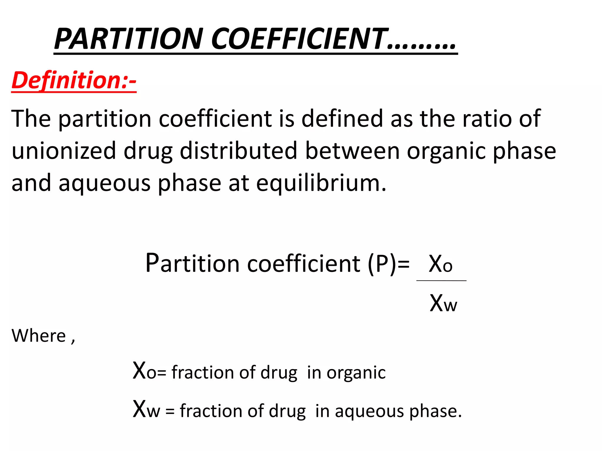 Partition coefficient | PPTX
