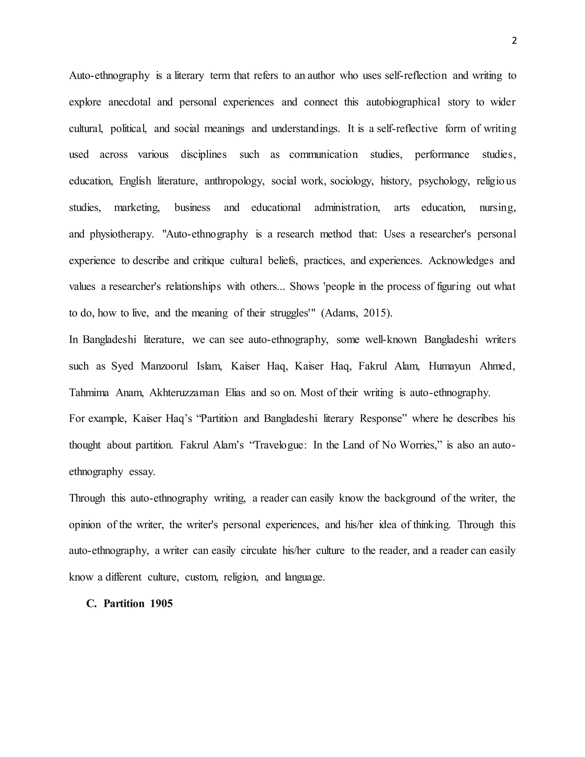 Partition literature