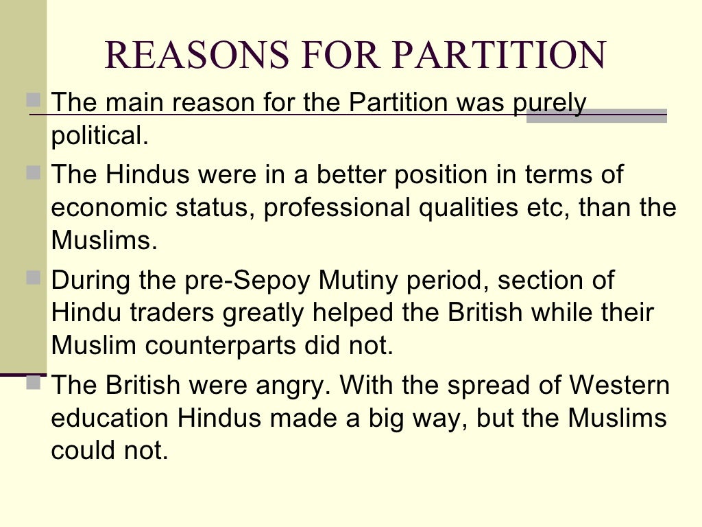 Partition Of Bengal
