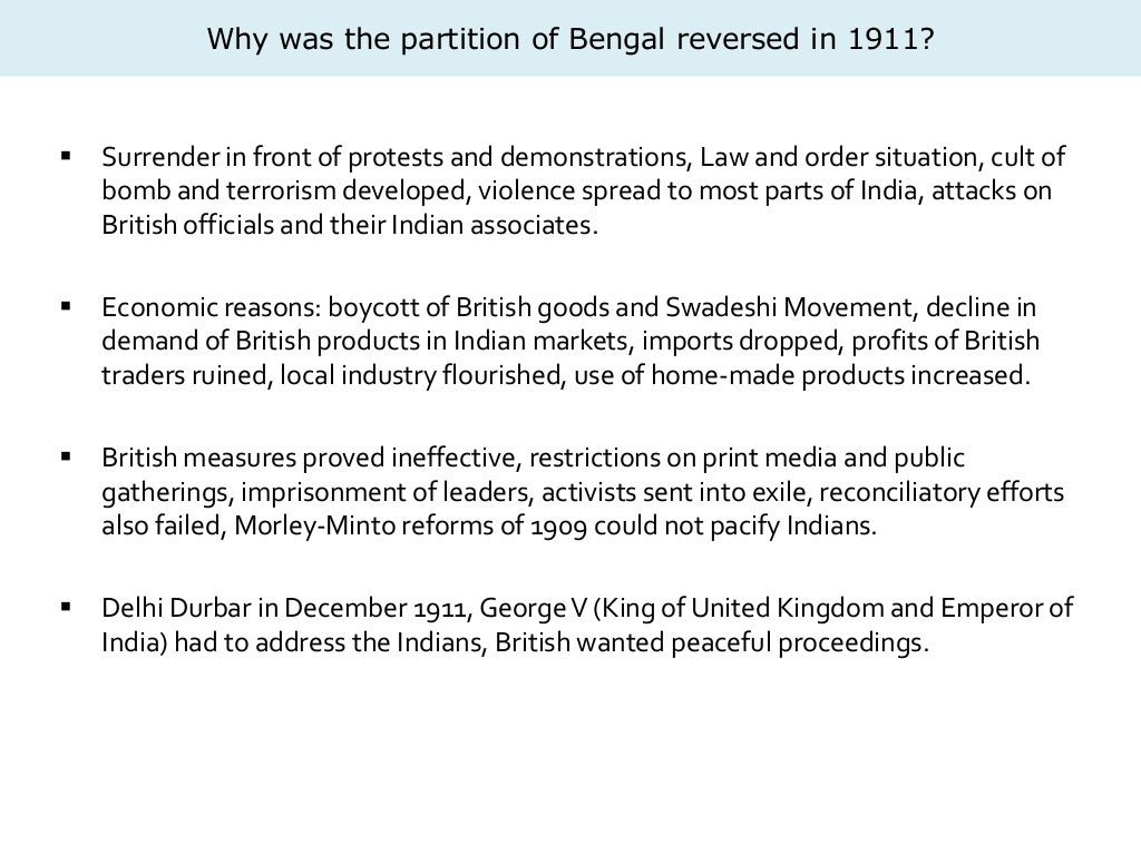 Partition of bengal
