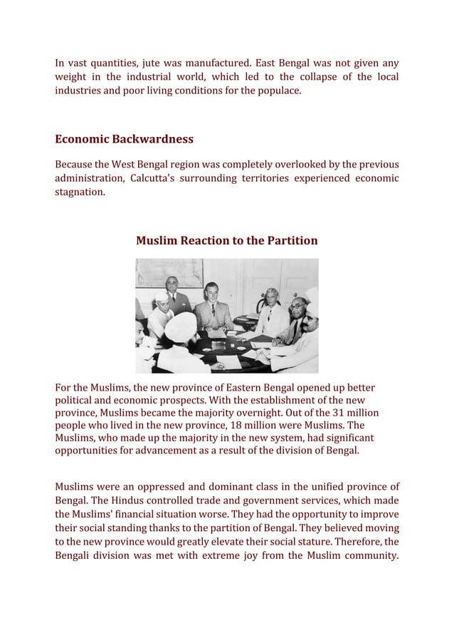 Partition of Bengal PDF