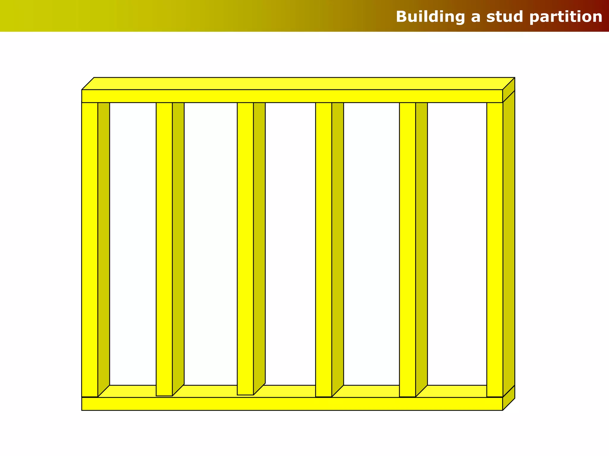 Building a stud partition
 