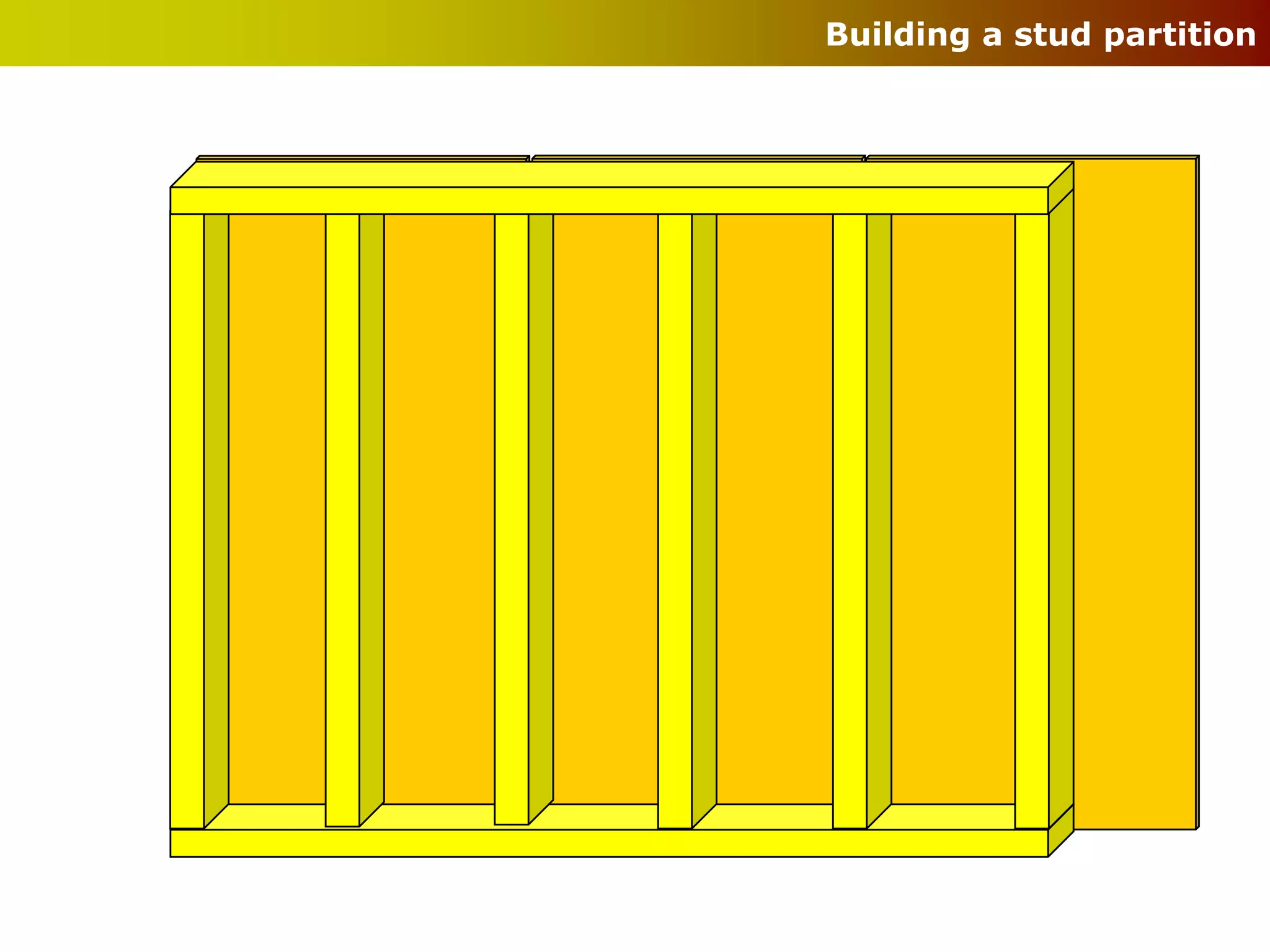 Building a stud partition
 
