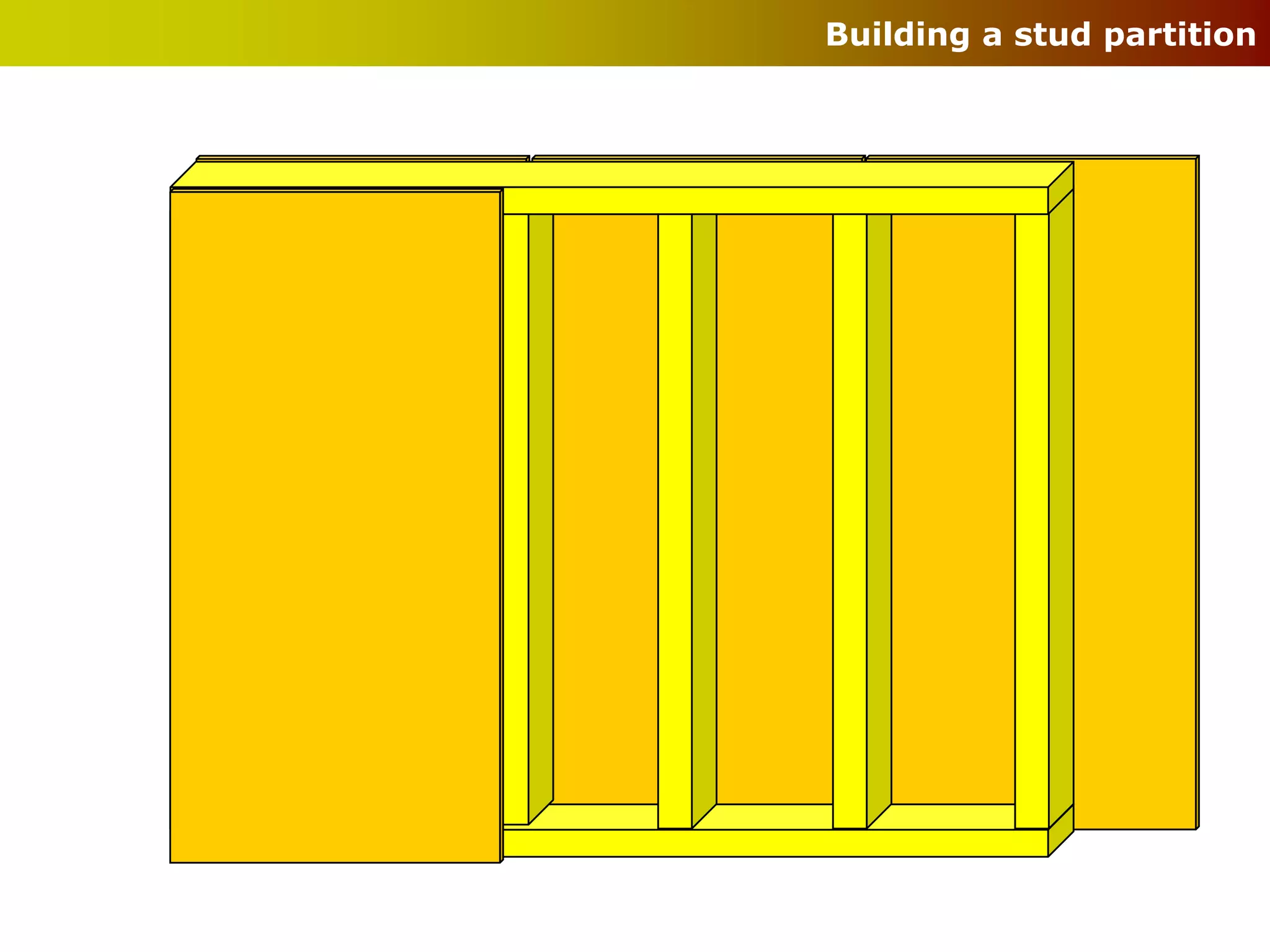 Building a stud partition
 
