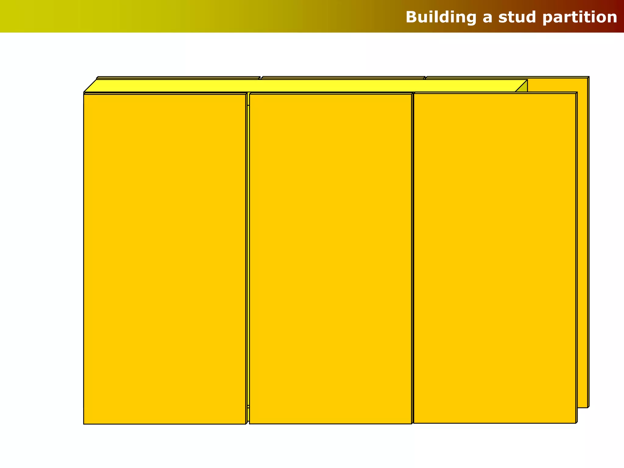 Building a stud partition
 