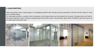 Partition System in building construction | PDF