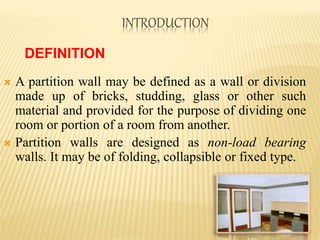 What is a Partition Wall? 12 Types of Partition Walls - Civil