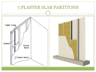 7.PLASTER SLAB PARTITONS
 