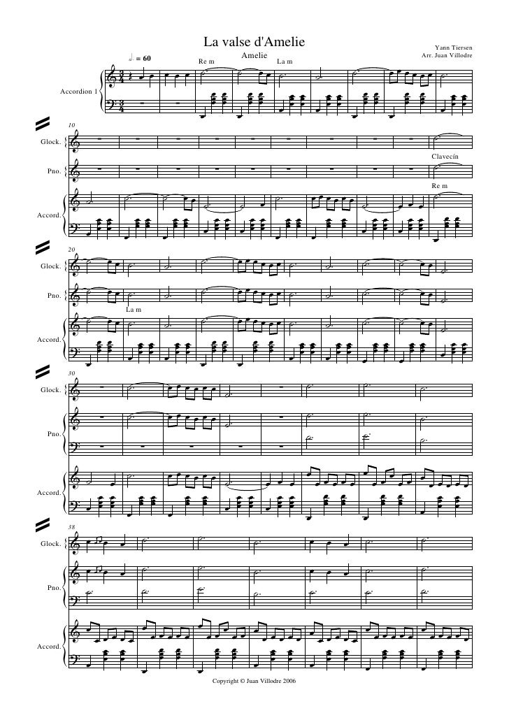 Valse D Amelie Sheet Music Pdf