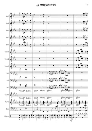 Sxa1
=========================&
bb
œ__»»»»
œ_
£
»»»»
»»»»
»»»»
œ_œ œ_»»»»
. œ_»»»»
J ˙»»»»
.
‰ œ»»»»
J w ∑ Ó ‰.
œ_»»»»
K »»»»
»»»»
œ_.nœ_
Sxa2
=========================&
bb
œ__»»»»
œ_
£
»»»» »»»» »»»»
œ_œ œ_»»»»
. œ_»»»»
J ˙»»»»
. ‰ œ»»»»
J
w ∑ Ó ‰.
œ»»»»
K »»»» »»»»
œ. œ
Sxt1
=========================&
bbb
œ»»»»
œ
£
»»»» »»»» »»»»
œ œ œ»»»»
. œ»»»»
J ˙»»»»
. ‰ œ»»»»
J
w
∑ Ó ‰.
œ_»»»»
K œ_.»»»»
»»»»
œ
Sxt2
=========================&
bbb
œ»»»»
£
»»»» »»»» »»»»
œ œ œ œ»»»»
. œ»»»»
J ˙»»»»
. ‰ œ»»»»
J
w
∑ Ó ‰. œ»»»»
K œ.»»»» »»»»
œ
Sxbr
=========================&
bb œ»»»»
£
««««
««««
««««ˆ ˆ ˆ ˆ««««
. œ»»»»
J ˙««««
.
‰ œ»»»»
J
w ∑ Ó ‰. œ»»»»
K ««««
««««ˆ. ˆ
Tmpt1
=========================& bb
b ∑ ∑ ∑ ∑ ˆ.«««« ««««
ˆ««««« ««««
ˆ.
ˆœ»»»»
‰. œ»»»»
K
Tmpt2
=========================& bbb ∑ ∑ ∑ ∑ «««« ««««
ˆ. ˆˆ.««««« ««««
ˆœ»»»»
‰. œ»»»»
K
Tmpt3
=========================& bbb ∑ ∑ ∑ ∑ ˆ.«««« ««««
ˆˆ.««««« ««««
ˆœ»»»»
‰. œ»»»»
K
Tb1
=========================? bbbbb
˙
___»»»»»»
n˙___»»»»»
˙___»»»»»
.
Œ ‰. œ»»»»
K »»»»
»»»»
œ. œœ.»»»»
»»»»
œ‰. œ»»»»
K »»»»
»»»»
bœ_. œ_»»»»» »»»»
œ.
œ ˙»»»»
∑
Tb2
=========================? bb
bbb
˙__»»»»»
n˙__»»»»
˙__»»»»
.
Œ ‰. œ»»»»
K »»»»
»»»»
œ. œ»»»»
»»»»
œ. œ
‰.
œ»»»»
K »»»»
»»»»
bœ_. œ_»»»»» »»»»
œ.
œ ˙»»»»
∑
Tb3
=========================? bbbb
b
˙__»»»»»
˙_ #˙˙_»»»»»
˙.˙_»»»»»
.
Œ ‰. œ»»»»
K »»»»
»»»»
œ. œ»»»»
»»»»
œ. œ‰. œ»»»»
K »»»»
»»»»
bœ_. œ_œ.»»»»» »»»»
œ ˙»»»»
∑
Guitar
=========================&
bb
bb
b
Fm7/Bb Edim7 Ebm7 Ab7(b9) Db6/9 Db7/9/Ab Db7/9 Gb6/9
Piano
=========================& bb
bb
b Œ
Fm7/Bb
ˆ««««««
ˆˆˆ Œ
Edim7
ˆˆnˆ«««««««
ˆ Œ ˆˆˆˆ«««««««Ebm7
Œ
Ab7(b9)
ˆˆ««««««
ˆˆ Œ
Db6/9
ˆˆ««««««
ˆˆ Œ ˆˆ««««««
ˆˆ Œ bˆˆˆˆ«««««««Db7/9/Ab
Œ
Db7/9
ˆˆˆ«««««««
ˆ Œ ˆ«««««««
ˆˆˆ
Gb6/9
Œ ˆ
ˆ«««««««
ˆˆ
Bass
=========================? bb
bb
b ˙««««
Fm7/Bb
n˙»»»»
Edim7
ˆ_«««« ˆ««««
Ebm7
ˆ««««
Ab7(b9)
ˆ_««««
˙_««««
Db6/9
œ»»»»
£
««««
«««««
«««««««ˆ ˆ ˆ_ ˆ«««« £
ˆ««««
Db7/9/Ab
ˆ««««
jˆ_««««
Db7/9
œ»»»» ˙««««
Gb6/9
œ»»»»
ˆ
£
««««
«««««
«««««««
ˆ ˆ
Drums
=========================/ œ»»»»
J–ˆ ‰ ˆ
¿»»»
£– œ»»»»
J£ ˆ–»»»
J ‰ ˆ
¿»»»
£– œ»»»»
J£ –œ»»»»
J ‰
¿»»»
£–ˆ œ»»»»
J£ ˆ–»»»
J ‰ ˆ
¿»»»
£– œ»»»»
J£ œ»»»»
J–ˆ ‰ ˆ–
¿»»»
£ œ»»»»
J£ ˆ–»»»
£ œ»»»»
J£ –
¿»»»
£ œ»»»»
J£ –»»»
Jˆ ‰ –
¿»»»
£ œ»»»»
J£ ˆ–»»»
£ œ»»»»
J£
¿
–
£
»»»»»»
»»»»»»
»»»»
œœ
¿_
œ»»»»
¿_
ˆ««««««« «««
¿_ ¿_
œ»»»»
««««««« «««
ˆ
¿_ ¿_
l
l
l
l
l
l
l
l
l
l
l
l
l
l
l
l
l
l
l
l
l
l
l
l
l
l
l
l
l
l
l
l
l
l
l
l
l
l
l
l
l
l
l
l
l
l
l
l
l
l
l
l
l
l
l
l
l
l
l
l
l
l
l
l
l
l
46
l
l
l
l
l
l
l
l
l
l
l
l
l
l
l
l
l
l
l
l
l
l
l
l
l
l
l
l
l
l
l
l
l
l
l
l
l
l
l
l
l
l
l
l
l
l
l
l
l
l
l
l
l
l
l
l
l
l
l
l
l
l
l
l
l
l
l
l
l
l
l
l
l
l
l
l
l
l
l
l
l
l
l
l
l
l
l
l
l
l
l
l
l
l
l
l
l
l
l
l
l
l
l
l
l
l
l
l
l
l
l
l
l
l
l
l
l
l
l
l
l
l
l
l
l
l
l
l
l
l
l
l
l
l
l
l
l
l
l
l
l
l
l
l
l
l
l
l
l
l
l
l
l
l
l
l
l
l
l
l
l
l
l
l
l
AS TIME GOES BY 10
 