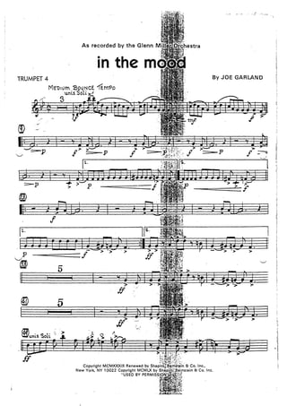 As recordedby tho Glenn M
By JOE GARLANDTRUMPET4
in the m
-
.!-
MeorurmEouHcE(empo
unis.Soli>l
f, =__p
5
@
,tr ,'
Copyright MCMXXXIX Renewed by Shapi
@*",.Soli: i
ff
New York. NY 10022 CopyrightMCMIJ( by S
 