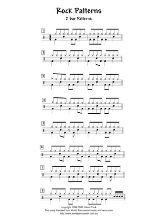 Snare Drum Solo
Copyright 1998 Kevin Tuck
this copy licensed from World Percussion Music
http://www.worldpercussion.com.au
 