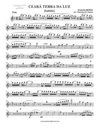 Flute
[Subtitle] ITALO E RENNO
Arr: Themistcoles Stanton
-7 - Canto 3 r C. P P
 