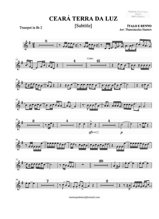 Trumpet in Bb2
CEARA TERRA DA LUZ
[Subtitle] ~TALOE RENNO
Am: Themistcoles Stanton
 