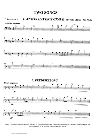 Duas peças clássicas para quarteto de trombones