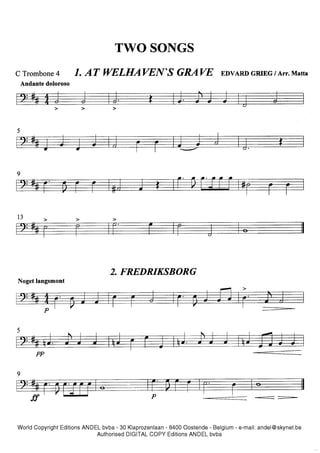 Duas peças clássicas para quarteto de trombones