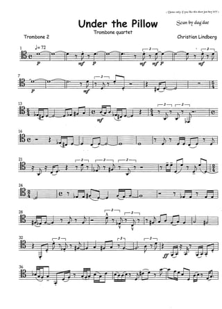 Under the pillow  - Trombone Quartet