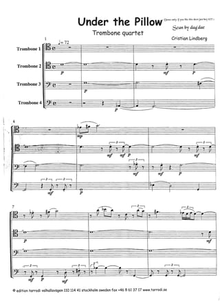 Under the pillow  - Trombone Quartet