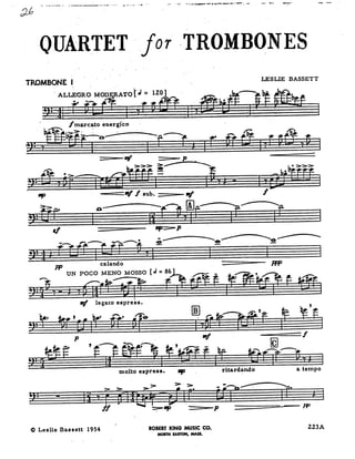 Quartet for trombones