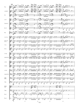 Across the Great Divide-score 6/8/07 2:47 PM p. 14
- 14 -
Picc.
[
]
! YY C
mf
.64
C C C C C- C- C-
C. C C C C
>C C. C
>C C.
C.
C C C C C- C- C-
C. C C C C
>C C. C
>C C.
OC C C. C. C C
1st/2nd Fl. ! YY
C
mf
.
C C C C C- C- C- C. C C C C
>
C
C
C
C.
C
C
>
C
C
C
C.
C C.a2
C C C C C- C- C- C. C C C C
>
C
C
C
C.
C
C
>
C
C
C
C.
C OCa2
C C. C. C C
Ob. ! YY C
mf
. C C C C C- C- C-
C. C C B
h
C T C. C C C C C- C- C-
C. C C B T C C OC C C. C. C C
1st Cl.
[
]
! C
mf
. C C C C C- C- C-
C.
C C B
h
C T C. C C C C C- C- C-
C.
C C B T C C OC C C. C. C C
2nd/3rd Cl. !
C
mf
. C C C C C-
C- C- C. C C B
g
C
T
C. C C C C C-
C- C- C. C C B
T C C OC C C. C. C C
Bs. Cl. ! C
mf
. C C C C C- C- C-
C.
C C B
h
C T C. C C C C C- C- C-
C.
C C B
h
C T g
C
T g
C
T g
C
T g
C
T
Bsn.
[
]
#
YY C
mf
.
C C C C C- C- C-
C.
C C B
h
C
T
C.
C C C C C- C- C-
C.
C C B
h
C
T
C. C.
T
h
C.
T C.
T C.
1st A. Sx.
[
]
!
W C
mf
. C. T
h
C. C. C.
T
h
C. C. C.
T
h
C. C. C. C. C. C. C. T
h
C. C. C.
T
h
C. C. C.
T
h
C.
h
C.
T T C C OC> C C. C. C C
2nd A. Sx.
Al. Cl. !
W C
mf
. C. T
h
C. C. C. T
h
C.
C. C. T
h
C. C. C. C. C. C. C. T
h
C. C. C. T
h
C.
C. C. T
h
C.
h
C. T T C C OC>
C C. C. C C
T. Sx. ! C
mf
. C. T
h
C. C. C. T
h
C. C. C. T
h
C. C. C. C. C. C. C. T
h
C. C. C. T
h
C. C. C. T
h
C. C. C. C. C.
C. C.
T
g
C.
T C.
T C.
B. Sx. !
W g
C
mf
T g
C
T
g
C T g
C
T
g
C T
g
C T g
C
T g
C
T
g
C T g
C
T
g
C T g
C
T
g
C T
g
C T g
C
T g
C
T g
C
T g
C
T g
C
T g
C
T
1st Trp.
[
]
!
64
C
mf
. C. T
h
C. C. C. T
h
C. C. C. T
h
C. C. C. C. C. C. C. T
h
C. C. C. T
h
C. C. C. T
h
C. C. C. C. C. C. C. T
h
C. T C. T C.
2nd/3rd Trp. ! CC
mf
.
CC.
T C
g
C.
CC.
CC.
T C
g
C.
CC.
CC.
T C
g
C.
CC.
CC. CC. CC. CC. CC.
T C
g
C.
CC.
CC.
T C
g
C.
CC.
CC.
T C
g
C.
CC.
CC. CC. CC.
CC.
CC.
T C
g
C.
T CC.
T CC.
1st Hn.
[
]
! Y C
mf
. C. T
h
C. C. C.
T
h
C. C. C. T
h
C. C. C.
C. C. C. C. T
h
C. C. C.
T
h
C. C. C. T
h
C.
h
C.
T T C C OC> C C. C. C C
2nd Hn. ! Y C
mf
. C. T
h
C. C. C. T
h
C. C. C. T
h
C. C. C. C. C. C. C. T
h
C. C. C. T
h
C. C. C. T
h
C.
h
C. T T C C OC>
C C. C. C C
1st Trb.
[
]
#
YY
C
mf
. C.
T h
C. C. C.
T h
C. C. C.
T h
C. C. C. C. C. C. C.
T h
C. C. C.
T h
C. C. C.
T h
C. C. C. C. C. C. C.
T h
C.
T
C.
T C.
2nd/3rd Trb.
#
YY C
mf
.
C C.
C T
h
C.
C C.
C C.
C T
h
C.
C C.
C C.
C T
h
C.
C C.
C C.
C C.
C C.
C C.
C C.
C T
h
C.
C C.
C C.
C T
h
C.
C C.
C C.
C T
h
C.
C C.
C C.
C C.
C C.
C C.
C C.
C T
h
C.
C T C.
C T C.
C
Euph.
(Bar.)
#
YY C
mf
. C. T
h
C. C. C. T
h
C. C. C.
T
h
C. C. C. C. C. C. C. T
h
C. C. C. T
h
C. C. C.
T
h
C. C. C. C. C.
C. C. T
h
C. T C. T C.
Tuba
#
YY g
C
mf
T g
C
T g
C
T g
C
T g
C
T g
C
T g
C
T g
C
T g
C
T g
C
T g
C
T g
C
T g
C
T g
C
T g
C
T g
C
T g
C
T g
C
T g
C
T g
C
T
Mallet
Perc.
[
]
! YY Q Q QR C
mf
C C C C C R C C C C C C
Timp.
#
YY
g
C
mf
T S R R S T g
C
g
C T S R R S T g
C
g
C
T S R
Perc. 1 $
Q Q QC C C C C T C T C C C T g
C C C C C C C C C C T C T C C C T g
C C C C CC
mf
S R C S R
Perc. 2 $ QC
mf
Tambourine
C T
h
C C C T
h
C C C T
h
C C C C C C C T
h
C C C T
h
C C C T
h
C C C C C
64 65 66 67 68
 