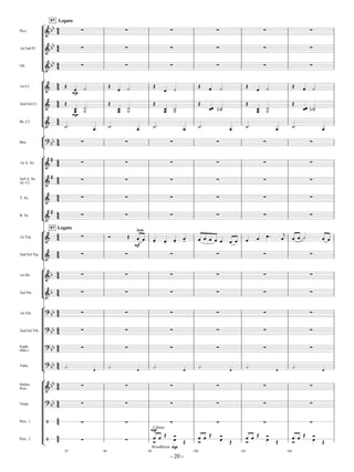 Across the Great Divide-score 6/8/07 2:47 PM p. 20
- 20 -
Picc.
[
]
! YY 4
4
Q Q Q Q Q Q
Legato97
1st/2nd Fl. ! YY 44
Q Q Q Q Q Q
Ob. ! YY 44
Q Q Q Q Q Q
1st Cl.
[
]
! 4
4
S
C
mp
B
S
C B
S
C B
S
C B
S
C B
S
C B
2nd/3rd Cl. ! 4
4
S
CC
mp
B
B
S
CC
B
B
S
CC BB
S
CC BBY
S
CC
B
B
S
CC BBY
Bs. Cl. ! 4
4 OB C
OB C
OB C
OB C
OB C
OB C
Bsn.
[
]
#
YY 4
4
Q Q Q Q Q Q
1st A. Sx.
[
]
!
W
4
4
Q Q Q Q Q Q
2nd A. Sx.
Al. Cl. !
W
4
4
Q Q Q Q Q Q
T. Sx. ! 4
4
Q Q Q Q Q Q
B. Sx. !
W
4
4
Q Q Q Q Q Q
1st Trp.
[
]
! 4
4
Q
97 Legato
R S C
mf
Solo
C C- C- C-
C- C C C C C C C C C OC
g
C C C B C C
2nd/3rd Trp. ! 4
4
Q Q Q Q Q Q
1st Hn.
[
]
! Y 4
4
Q Q Q Q Q Q
2nd Hn. ! Y 4
4
Q Q Q Q Q Q
1st Trb.
[
]
#
YY 4
4
Q Q Q Q Q Q
2nd/3rd Trb.
#
YY 4
4
Q Q Q Q Q Q
Euph.
(Bar.)
#
YY 4
4
Q Q Q Q Q Q
Tuba
#
YY 4
4 OB C
OB C
OB C
OB C
OB C
OB C
Mallet
Perc.
[
]
! YY 4
4
Q Q Q Q Q Q
Timp.
#
YY 4
4
Q Q Q Q Q Q
Perc. 1 $ 4
4 Q Q Q Q Q Q
Perc. 2 $ 4
4 Q Q C
mp
C
S R C C
S R C C
S R C C
S R
R
Cabasa
C
mpWoodblock
S R C S R C S R C S
97 98 99 100 101 102
 