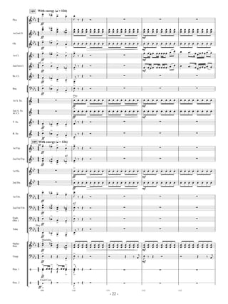 Across the Great Divide-score 6/8/07 2:47 PM p. 22
- 22 -
Picc.
[
]
! YY
Y 4
4
Q Q Q
C
ff
>With energy ( = 126)C109
CY >
C> C>
h
C.
T S R
1st/2nd Fl. ! YY
Y 44
C
ff
>
C CY >
C C>
C C>
CY
C.
C
C.
C
C.
C
C.
C
C.
C
C.
C
C.
C
C.
C
C.
C
C.
C
C.
C
C.
C
C.
C
C.
C
C.
C
C.
C
C
mf
.
C
C.
C
C.
C
C.
C
C.
C
C.
C
C.
C
C.
C
C.
C
C.
C
C.
C
C.
C
C.
C
C.
C
C.
C
C.
C
Ob. ! YY
Y 44
C
ff
>
CY
>
C
>
C
>
C. C. C. C. C. C. C. C. C. C. C. C. C. C. C. C. C
mf
. C. C. C. C. C. C. C. C. C. C. C. C. C. C. C.
1st Cl.
[
]
! Y 4
4
QC
ff
> CY >
C
>
C
>
h
C>
T S R C
mf
. C C C. C C C C C. C C. C OC C C C C C C C.
2nd/3rd Cl. ! Y 4
4
Q
a2
C
ff
>
C
>
C> CY >
g
C>
T S R
C
mf
. C C C. C C C C C.
C C. C OC C C C C C C C.
Bs. Cl. ! Y 4
4
Q Q Q
C
ff
> CY > C> C>
g
C>
T S R
Bsn.
[
]
#
YY
Y 4
4
Q Q QC
ff
>
CY
>
C
> C> h
C
>
T S R
1st A. Sx.
[
]
! 4
4
Q C
ff
>Play
C. C. C. C. C. C. C. C. C. C. C. C. C. C. C. C
mf
. C. C. C. C. C. C. C. C. C. C. C. C. C. C. C.
2nd A. Sx.
Al. Cl. ! 4
4
Q C
ff
>
C. C. C. C. C. C. C. C. C. C. C. C. C. C. C. C
mf
. C. C. C. C. C. C. C. C. C. C. C. C. C. C. C.
T. Sx. ! Y 4
4
Q Q Q
C
ff
> CY > C> C>
g
C
T S R
B. Sx. ! 4
4
Q Q QC
ff
>
CY
>
C
> C>
g
C>
T S R
1st Trp.
[
]
! Y 4
4
Q Q Q
All C
ff
>109 With energy ( = 126)C
CY >
C
>
C
>
h
C>
T S R
2nd/3rd Trp. ! Y 4
4
Q Q QC
C
ff
>
CCY > CC>
CY >
a2 g
C>
T S R
1st Hn.
[
]
! YY 4
4
Q C
ff
>
C. C. C. C. C. C. C. C. C. C. C. C. C. C. C. C
mf
. C. C. C. C. C. C. C. C. C. C. C. C. C. C. C.
2nd Hn. ! YY 4
4
Q C
ff
>
C. C. C. C. C. C. C. C. C. C. C. C. C. C. C. C
mf
. C. C. C. C. C. C. C. C. C. C. C. C. C. C. C.
1st Trb.
[
]
#
YY
Y 4
4
Q Q Q
C
ff
> CY >
C> C>
h
C>
T S R
2nd/3rd Trb.
#
YY
Y 4
4
Q Q Q
C
ff
>
C C>
CY CC
>
CY C> h
C
>a2
T S R
Euph.
(Bar.)
#
YY
Y 4
4
Q Q QC
ff
>
CY
>
C
> C> h
C
>
T S R
Tuba
#
YY
Y 4
4
Q Q Q
C
ff
> CY > C> C>
g
C>
T S R
Play
Mallet
Perc.
[
]
! YY
Y 4
4
C>
ff
>
C
Marimba
CY
>
C CC>
C
CY >
C
C
C
C
C
C
C
C
C
C
C
C
C
C
C
C
C
C
C
C
C
C
C
C
C
C
C
C
C
C
C
C C
C
mf
C
C
C
C
CC
C
C
C
C
C
C
C
C
C
C
C
C
C
C
C
C
C
C
C
C
C
C
C
C
Timp.
#
YY
Y 4
4
C
ff
>
S S
C> h
C
>
T S R R S T
g
C
h
C
mf
T S R R S T
g
C
Perc. 1 $ 4
4 Q Q QC
>
C C C
>
C
>
C C C
> g
C
>
T S RC
ff
>
S S C
> h
C
>
Perc. 2 $ 4
4 Q Q Qí
ff >
Crash Cym.
S R
h
í
>
T S R
109 110 111 112 113
 