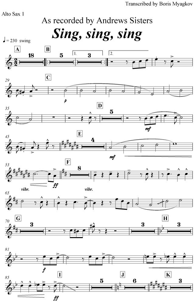 Sing Sing Sing Boris Myagkov Sing Sing Sing Boris Myagkov