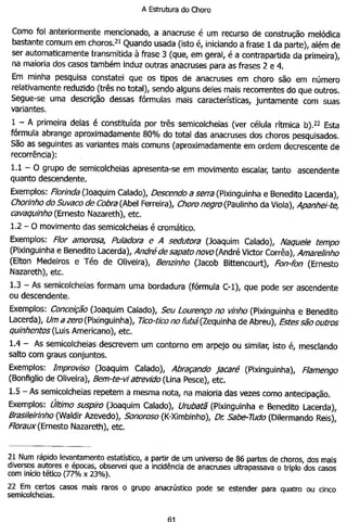 A Estrutura do Choro