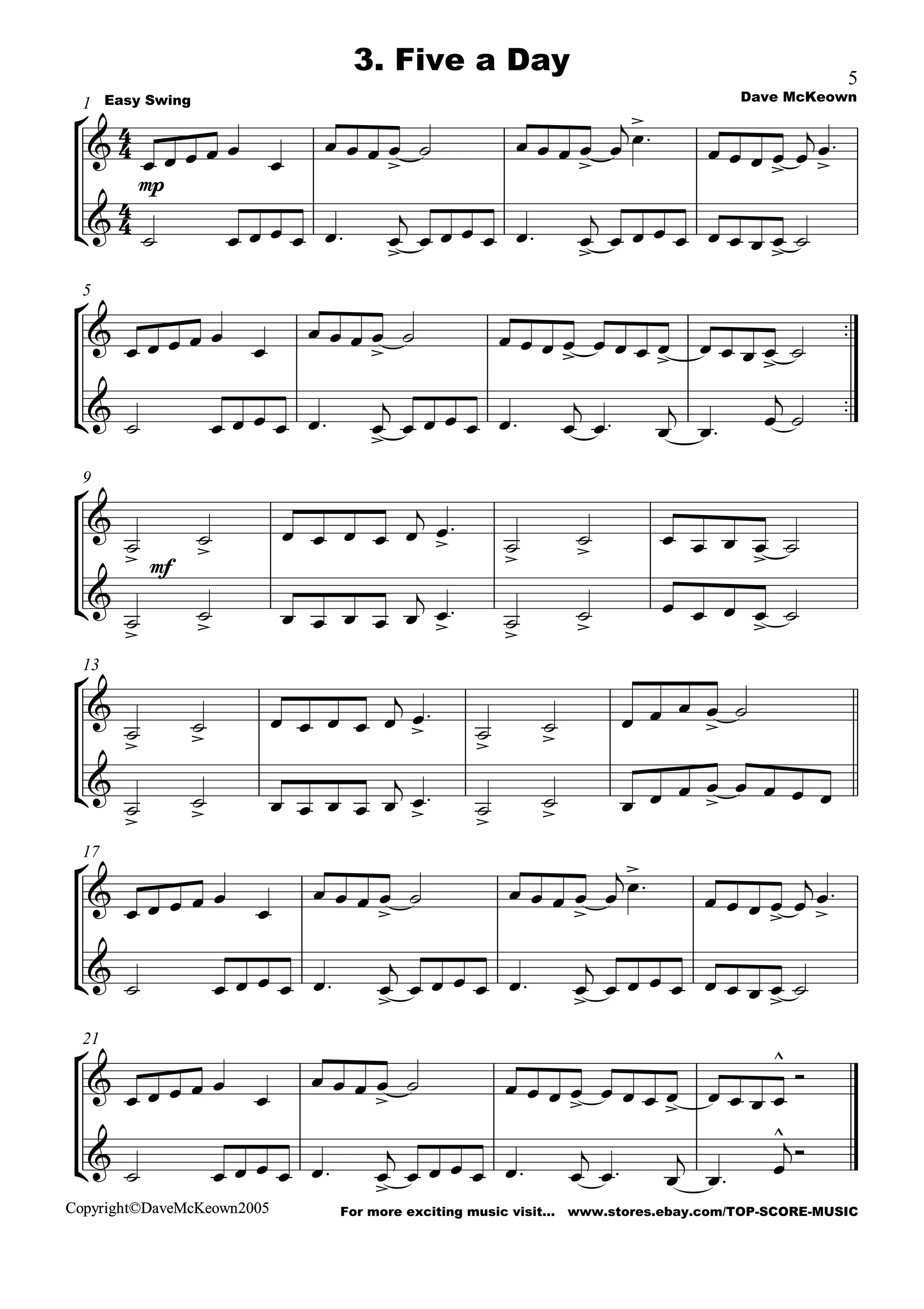 10 Easy Jazz Duets Bflat Instruments - View #12