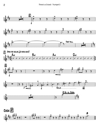 &
## ˆ
3 ‹
f
œ>
Œ Œ œ>
Œ Œ œ#>
Œ Œ
&
## œ>
Œ Œ œ#>
Œ Œ
œ>
Œ Œ
œ>
Œ Œ
œ#>
Œ Œ
&
## nn
.˙> .˙ .˙ Fast fall.˙ K ˆ
4
&
nn .. ..
› Open for solos (16 bars each)
’ ’ ’
Am9
’ ’ ’ ’ ’ ’
Bm9
’ ’ ’ ’ ’ ’
Am9
’ ’ ’ ’ ’ ’
Dm9
’ ’ ’
&
ﬁ
f
œ#> œ>
Œ Œ ∑ Œ Œ œ ˙N œ^ œ#> œ>
Œ Œ
& ∑
p
Œ Œ
œ ˙N œ
^
f Build . . . . . . . . . . . . . . .
.œ# .œ .œ .œ .œ# .œ
Ï
.œ .œ# .˙>
&
##ˆ
2
†D.õS. aõl Coda¢
Œ
˙
&
##
ﬁCoda
œ#>œ>
Œ Œ ∑
œ#>œ>
Œ Œ ∑ œ>
Œ Œ œ>
Œ Œ œ>
Œ Œ œ>
Œ Œ
.˙U
2 Three's a Crowd - Trumpet 3
 