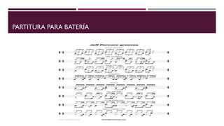 PARTITURA PARA BATERÍA
 