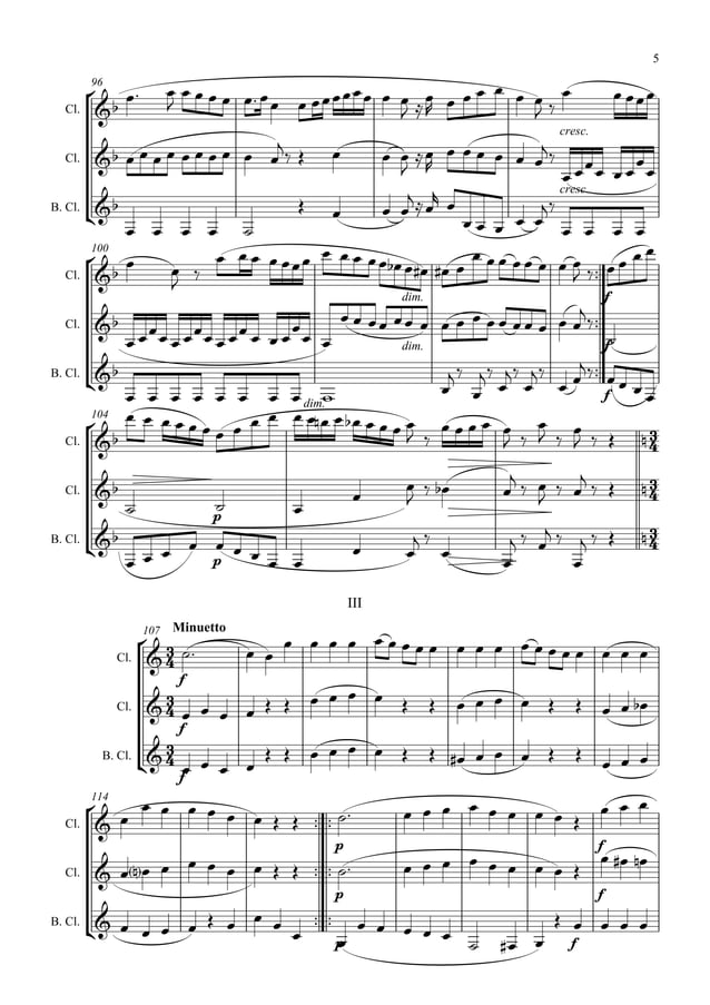 Partituras mozart mozart, w. a divertimento n1