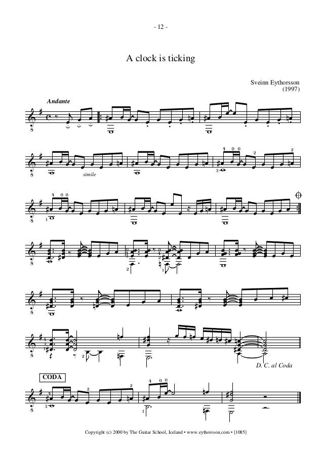 Partituras de Guitarra - MusicaSencilla