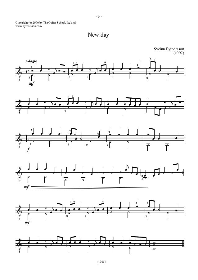 Partituras 9 canciones faciles para guitarra
