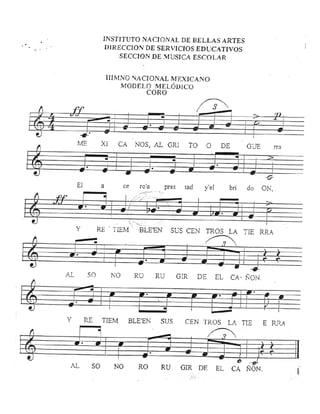Partituras Himno Nacional Mexicano