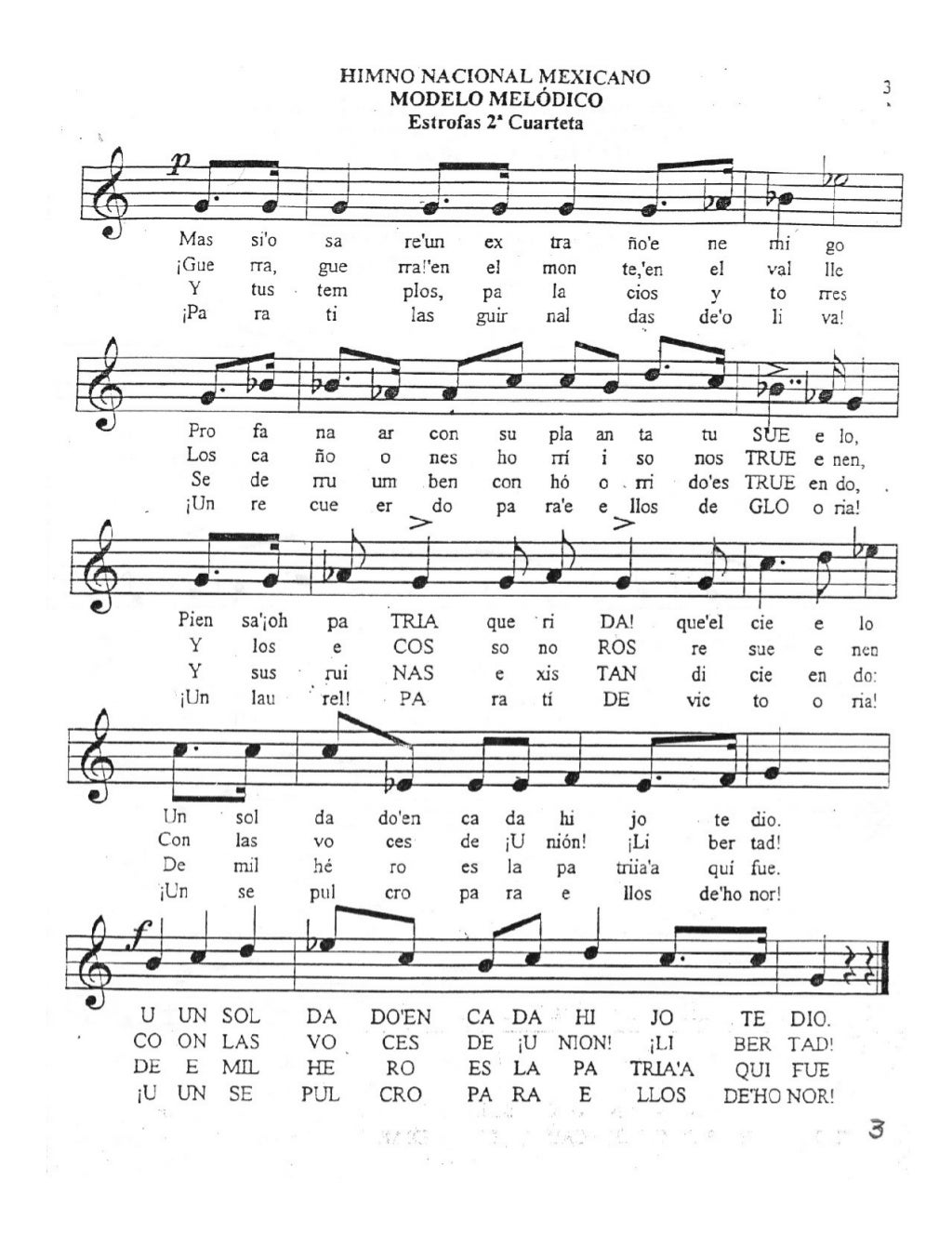 Partituras Himno Nacional Mexicano Partituras Himno Nacional Mexicano