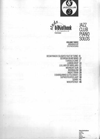 Partituras jazz facil jazz club piano solos
