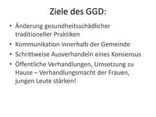 heute oft „appliedand academic“ (z. B. Long, Mosse, Murray Li)Fallbeispiel Jemen:Gender and Generation Dialogue (GGD)Fallbeispiel Jemen: Gender and Generation Dialogue (GGD)