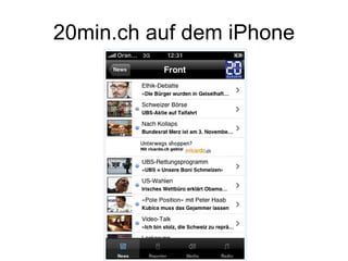 20min.ch auf dem iPhone 