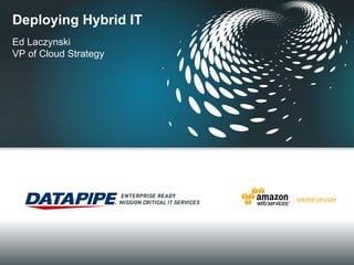 Deploying Hybrid IT
Ed Laczynski
VP of Cloud Strategy
 