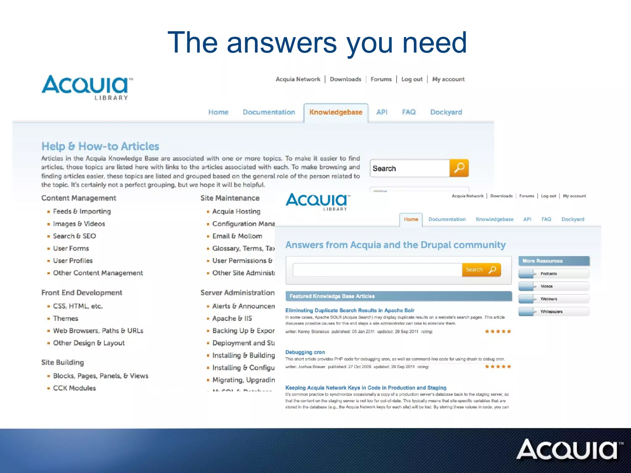 The answers you need
 