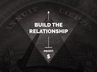 PROFIT
BUILD THE
RELATIONSHIP
$
 
